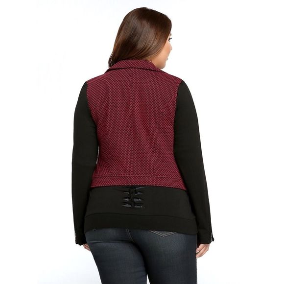 TORRID Moto Red and Black Jacket size 1 - Picture 3 of 7